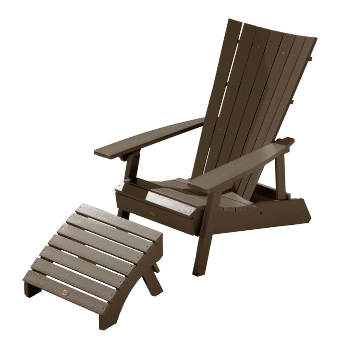 Highwood USA Manhattan Beach Adirondack Chair with Folding Adirondack Ottoman