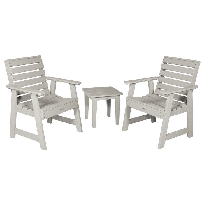 Highwood USA Two Riverside Garden Chairs and Side Table Set
