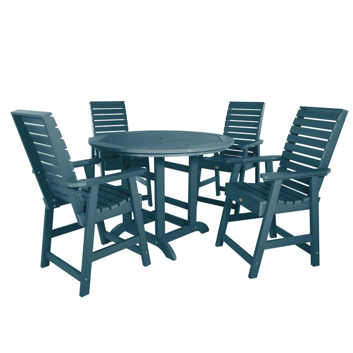 Highwood USA Weatherly 5pc 48in Round Dining Set - Counter Height
