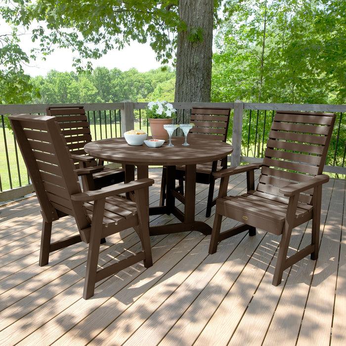 Highwood USA Weatherly 5pc 48in Round Dining Set - Dining Height