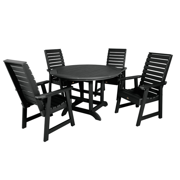 Highwood USA Weatherly 5pc 48in Round Dining Set - Dining Height