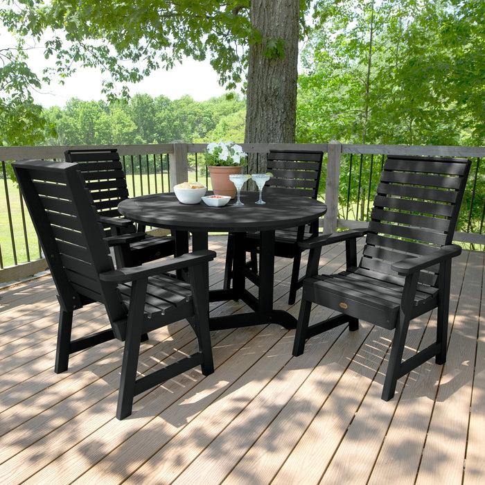 Highwood USA Weatherly 5pc 48in Round Dining Set - Dining Height