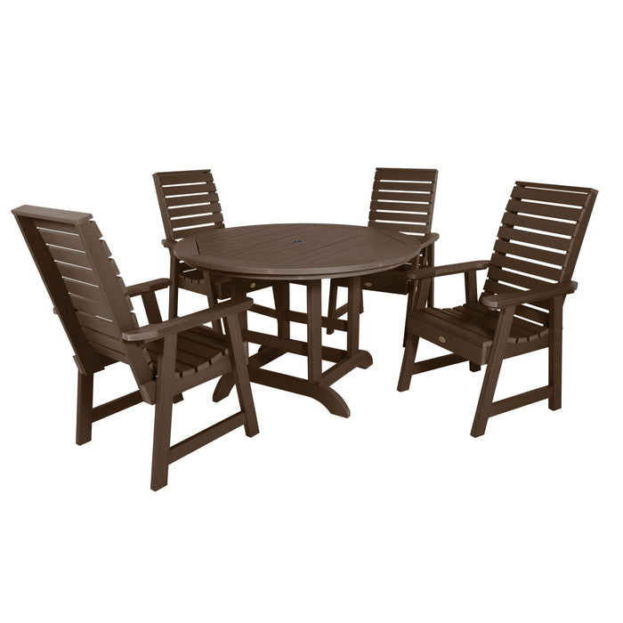 Highwood USA Weatherly 5pc 48in Round Dining Set - Dining Height