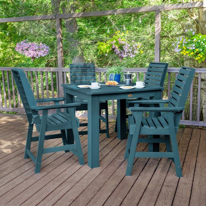 Highwood USA Weatherly 5pc Square Dining Set 42in X 42in- Counter Height