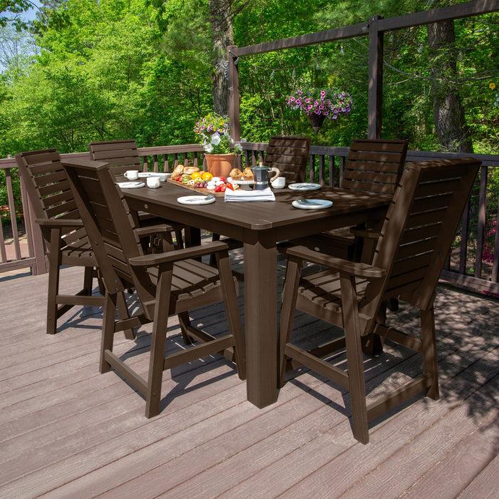 Highwood USA Weatherly 7pc Counter Height Dining Set (42” X 84”)