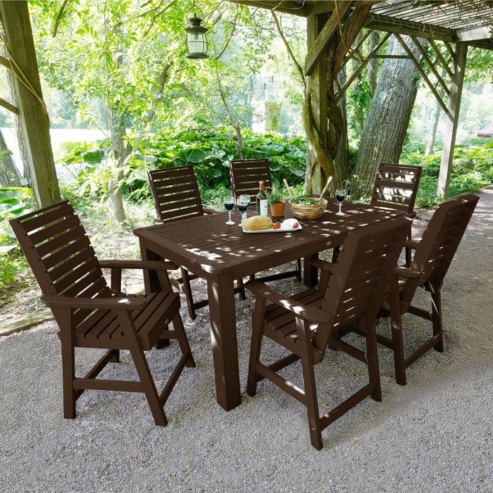 Highwood USA Weatherly 7pc Rectangular Dining Set 42in X 72in - Counter Height
