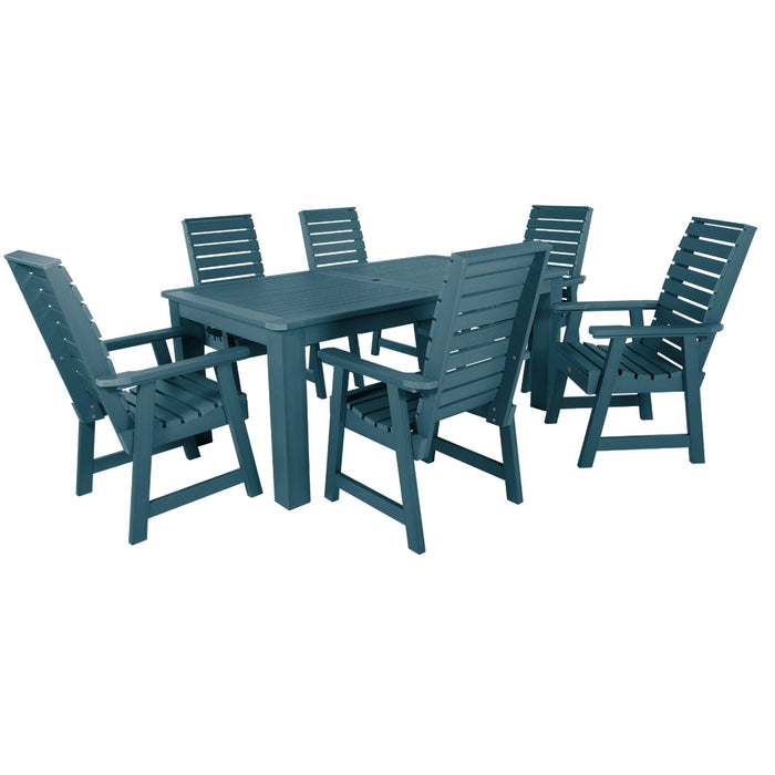 Highwood USA Weatherly 7pc Rectangular Dining Set 42in X 72in - Dining Height