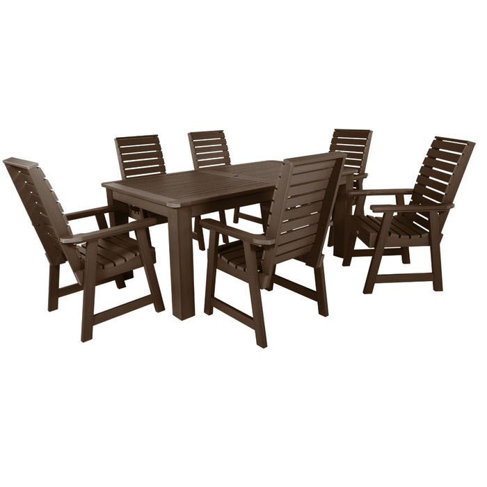 Highwood USA Weatherly 7pc Rectangular Dining Set 42in x 72in - Dining Height