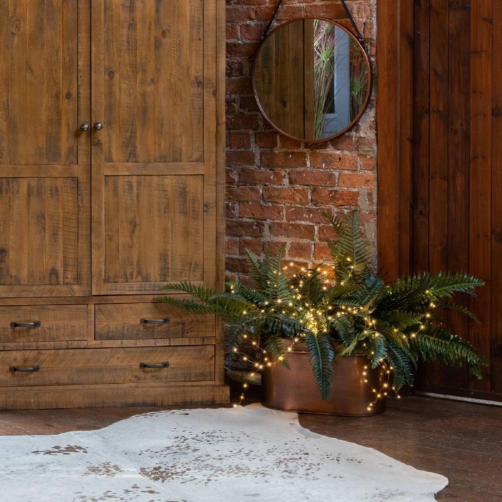 Hill Interiors 100 LED Battery Micro Lights Silver Wire 10m