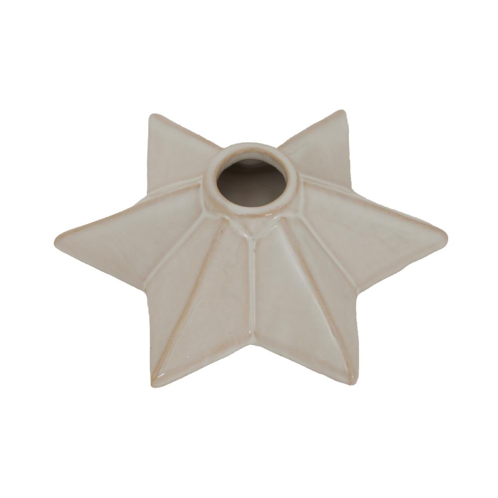 Hill Interiors Alora Ceramic Angled Star Candle Holder