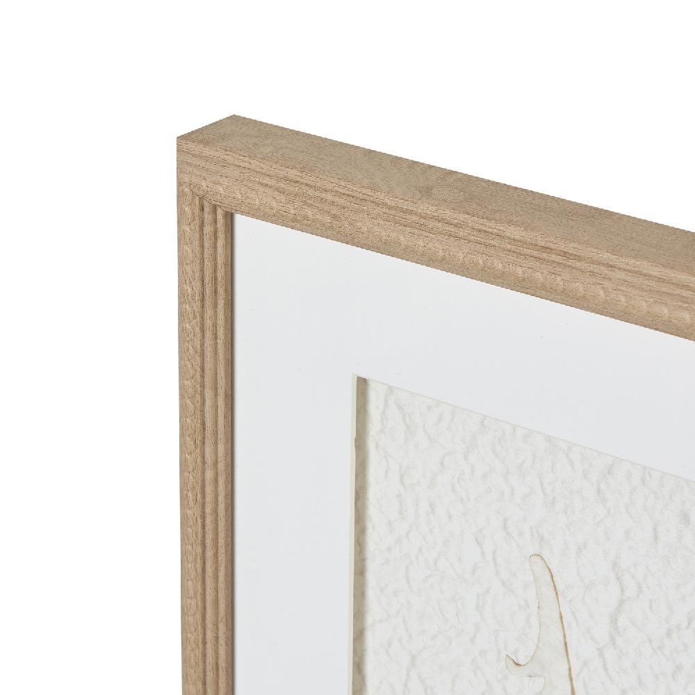 Hill Interiors Alta White Feathers Art Mounted In Beaded Frame