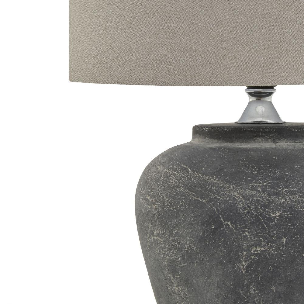hill interiors Amalfi Grey Table Lamp With Linen Shade