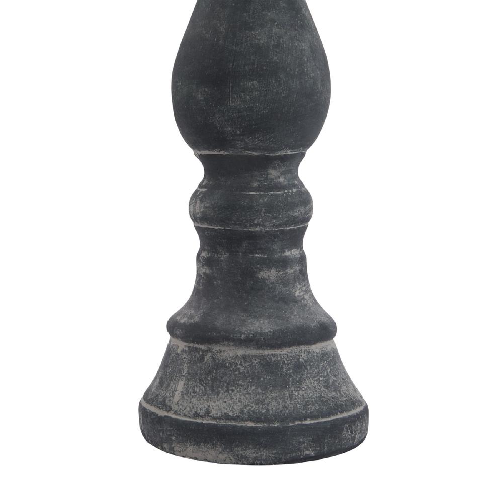 Hill Interiors Amalfi Large Grey Column Candle Holder