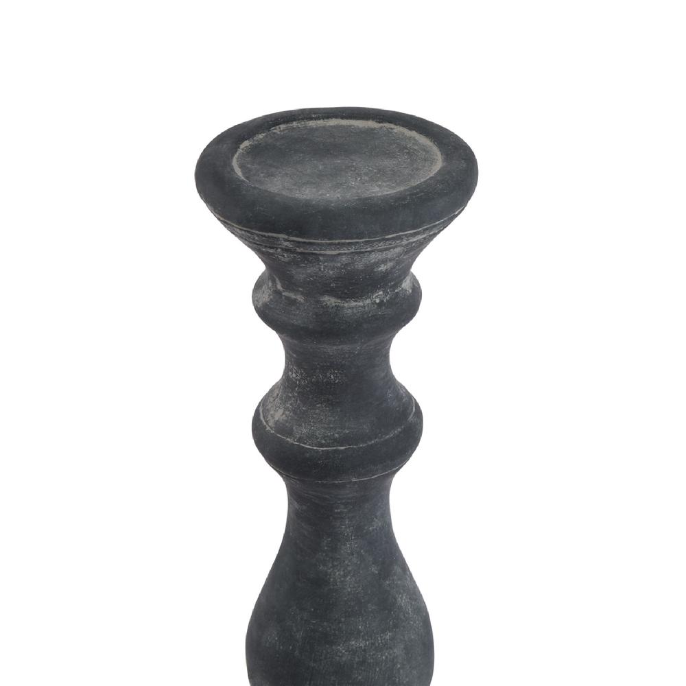 hill interiors Amalfi Large Grey Column Candle Holder