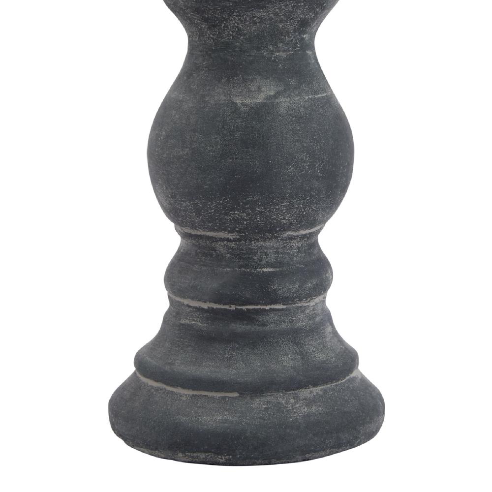 Hill Interiors Amalfi Small Grey Column Candle Holder