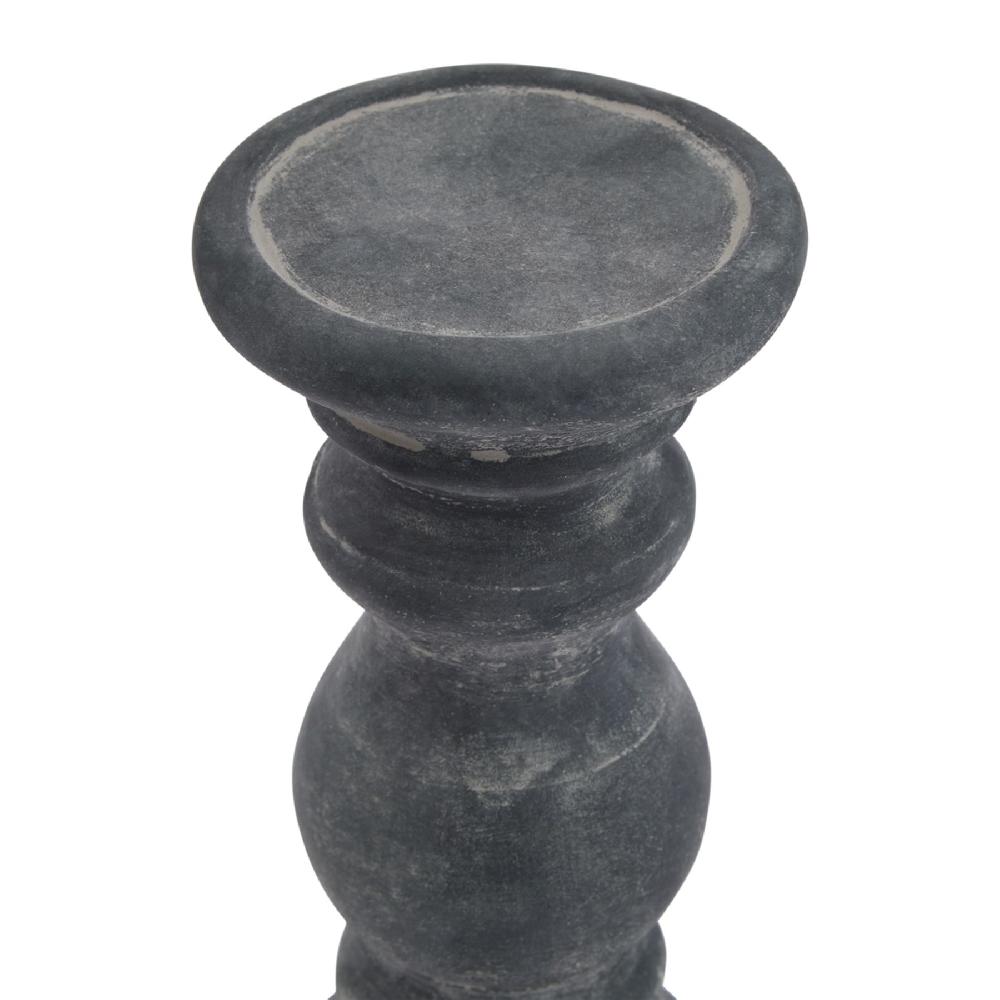 hill interiors Amalfi Small Grey Column Candle Holder