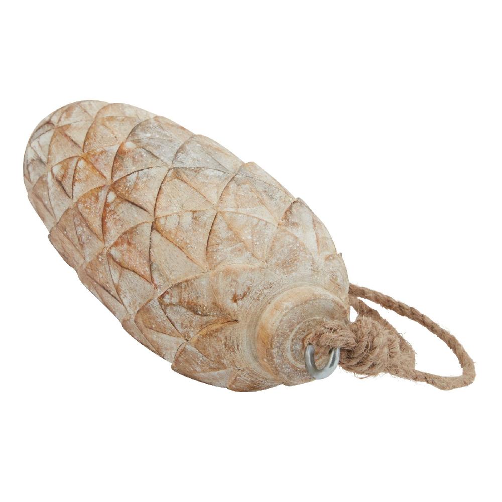 hill interiors Antique White Wash Large Pine Cone Bauble