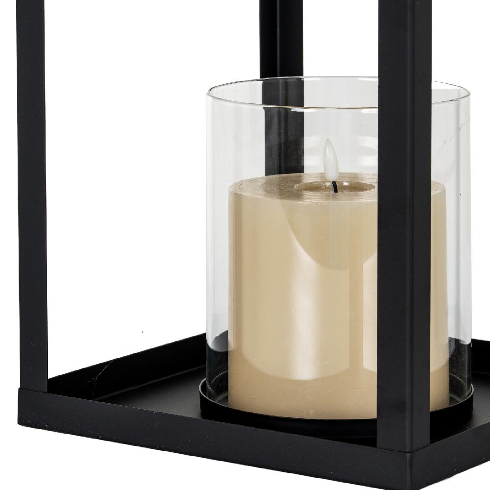 Hill Interiors Astra Large Lantern With Glass Candle Holder
