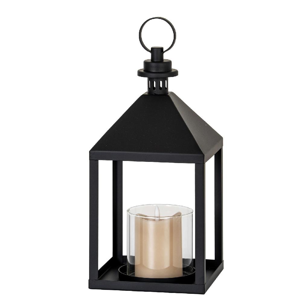 hill interiors Astra Medium Lantern With Glass Candle Holder