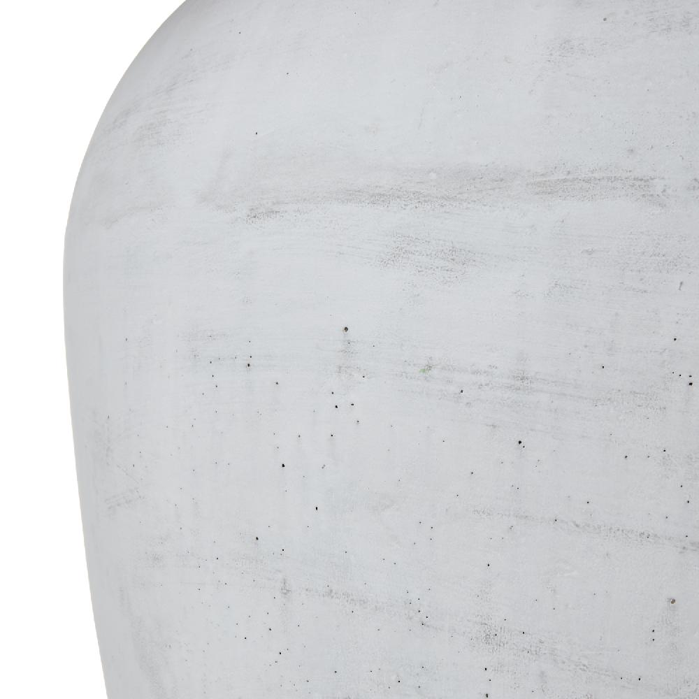 hill interiors Athena Aged Stone Tall Table Lamp With Linen Shade