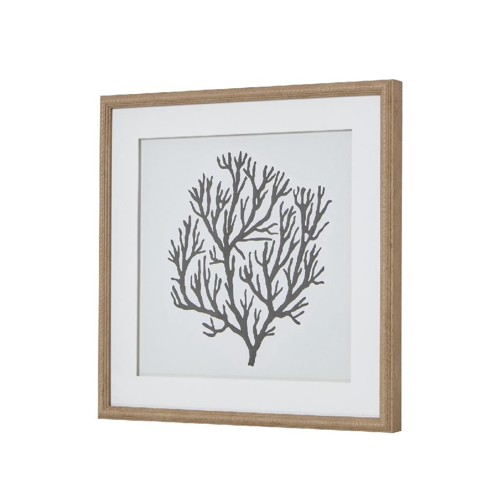 hill interiors Atol Coral Art Mounted In Beaded Frame