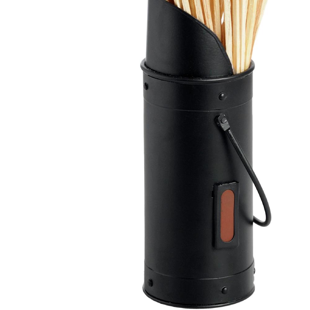 hill interiors Black Matchstick Holder with 60 Matches