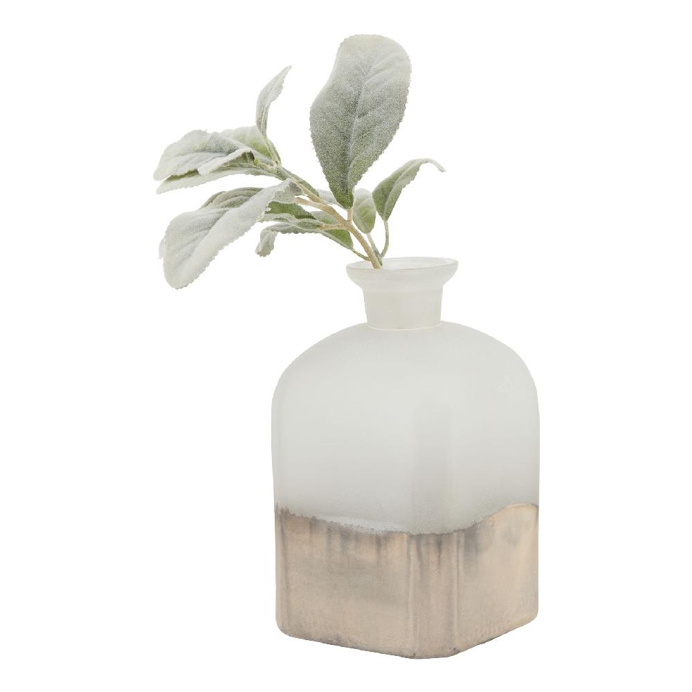 Hill Interiors Burnished Dipped And Aged Brass Large Candle Holder Vase