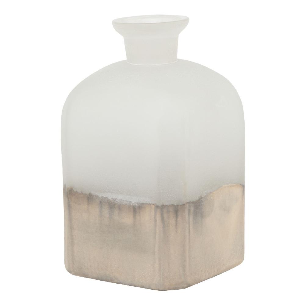 Hill Interiors Burnished Dipped And Aged Brass Large Candle Holder Vase