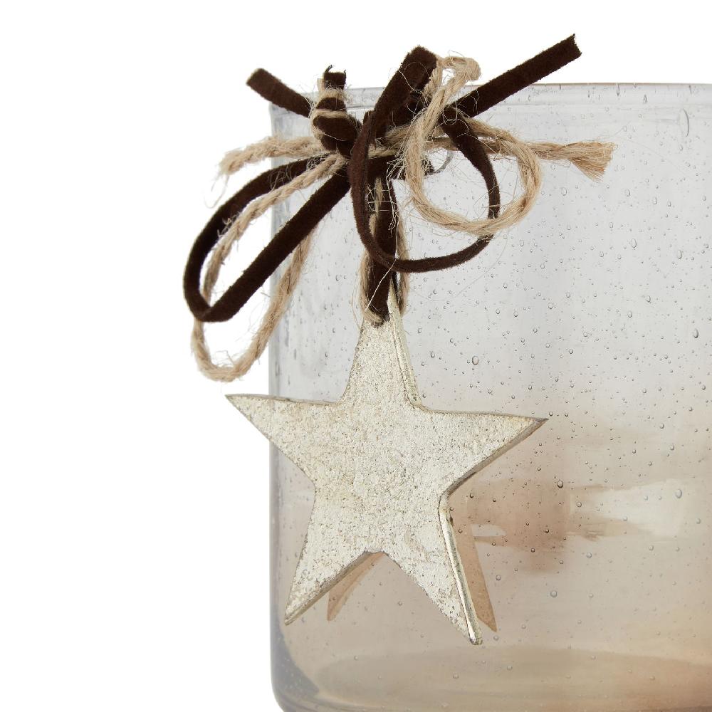 Hill Interiors Coffee Ombre Collection Candle Holder Votive With Star