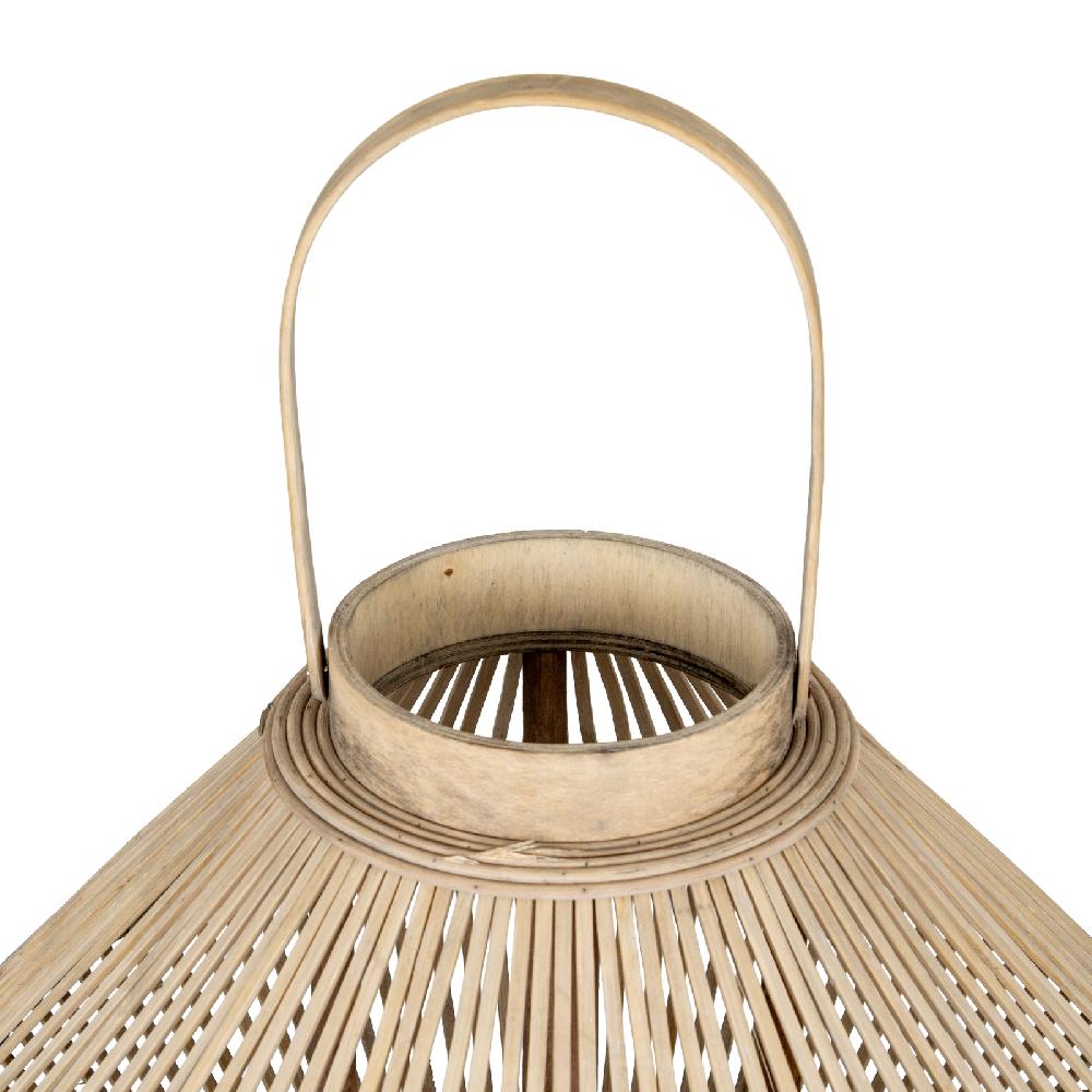 Hill Interiors Cone Wicker Lantern With Glass Holder