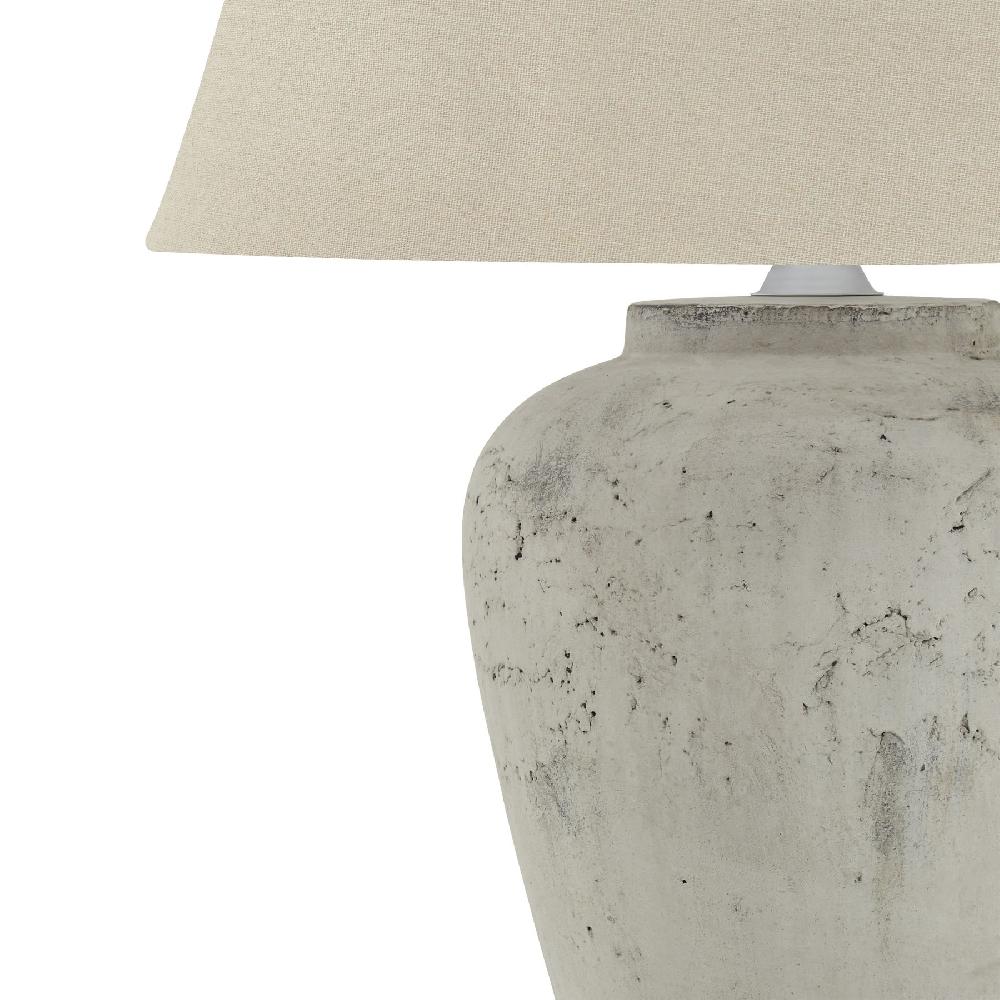 hill interiors Darcy Antique White Table Lamp With Linen Shade