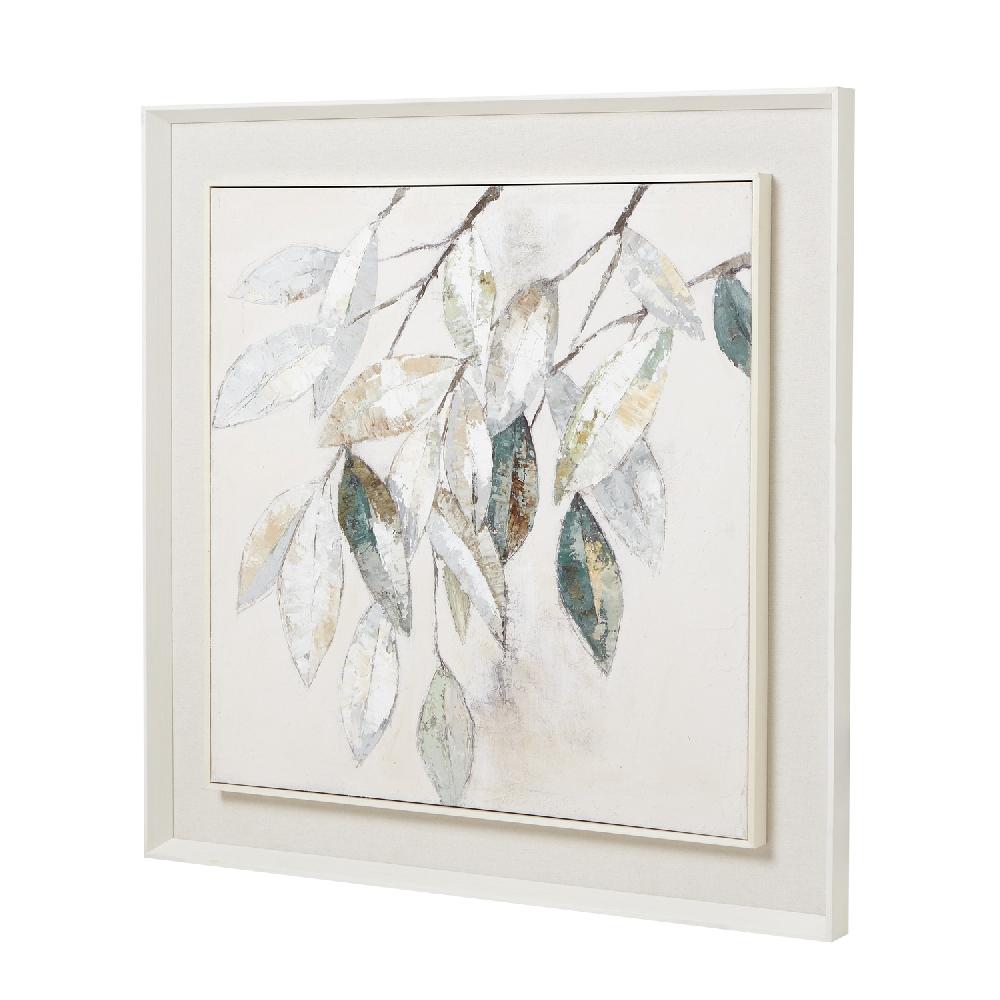 hill interiors Dolce Mottle Leaf Framed Painting On Canvas