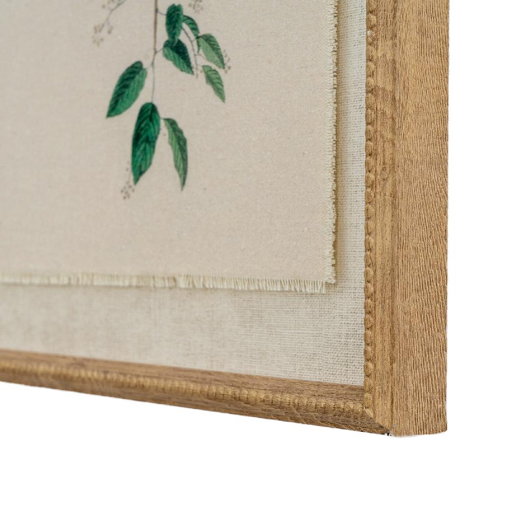 hill interiors Flora & Fauna Collection Chickadees On Linen In Beaded Frame