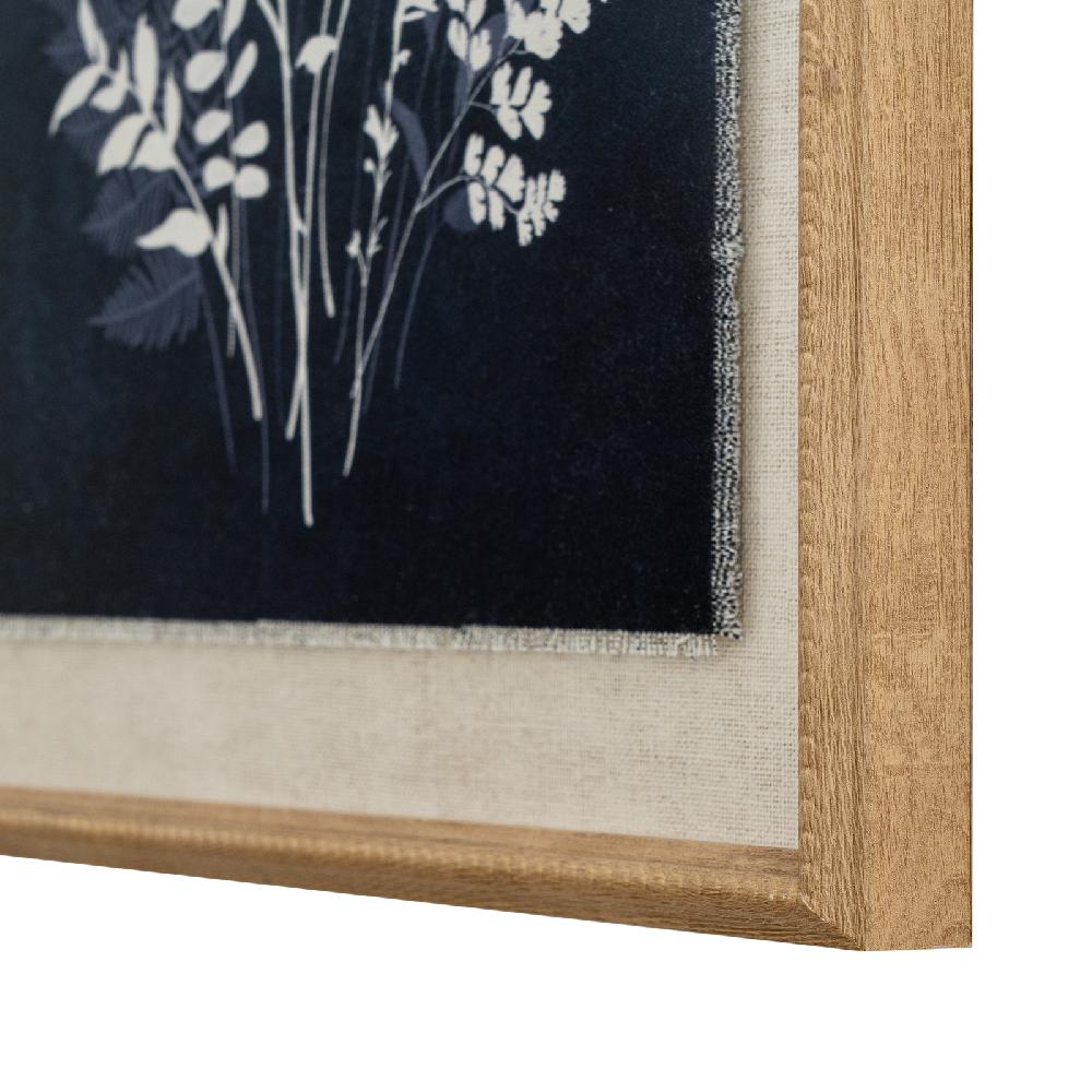 hill interiors Flora & Fauna Collection Grove On Linen In Beaded Frame