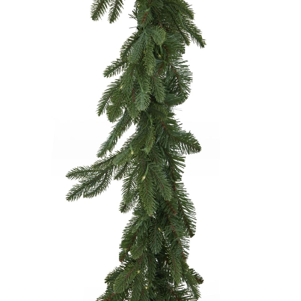 hill interiors Green Pre-Lit Woodland 200 Led Fir Christmas Garland