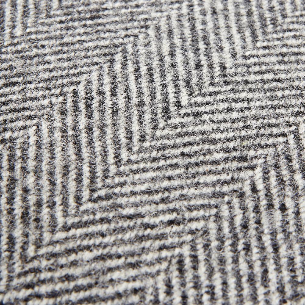 Hill Interiors Grey Herringbone Pure Wool Cushion With Piped Edge