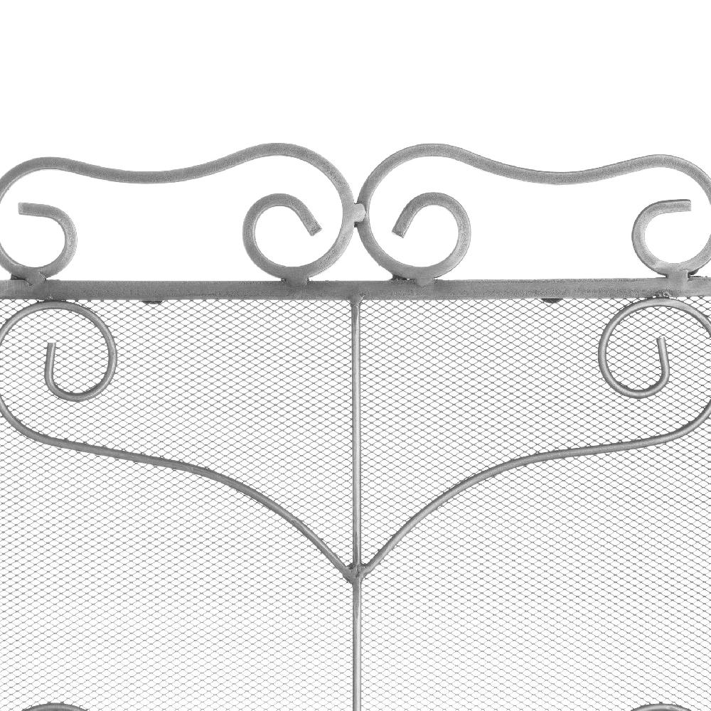 hill interiors Heavy Large Antique Silver Fire Screen