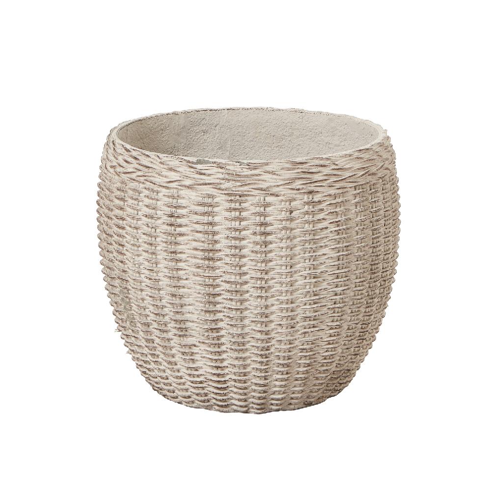 hill interiors Hellas Natural Clay Wicker Set Of 4 Planters
