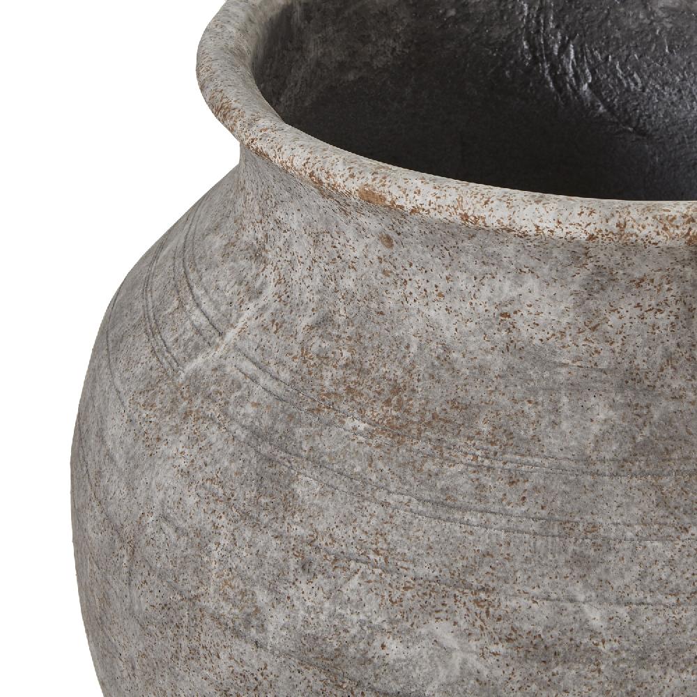 hill interiors Hellenic Extra Large Old Wall Grey Planter Pot
