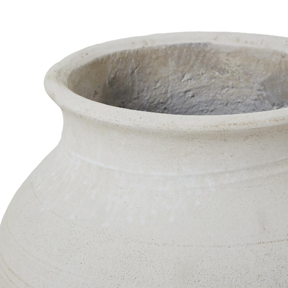 hill interiors Hellenic Medium Lyme White Planter Pot