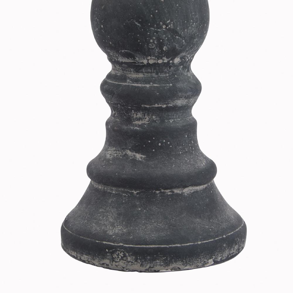 Hill Interiors Amalfi Grey Column Candle Holder