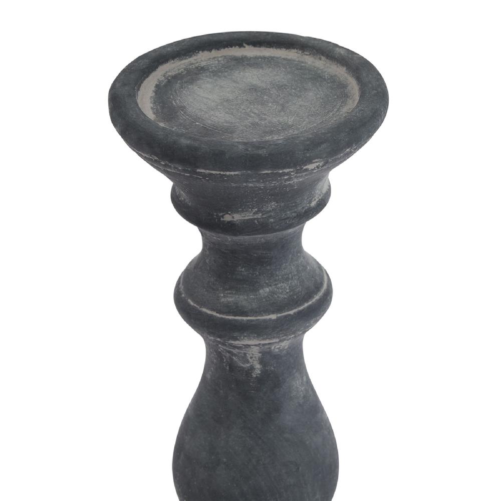 hill interiors Amalfi Grey Column Candle Holder