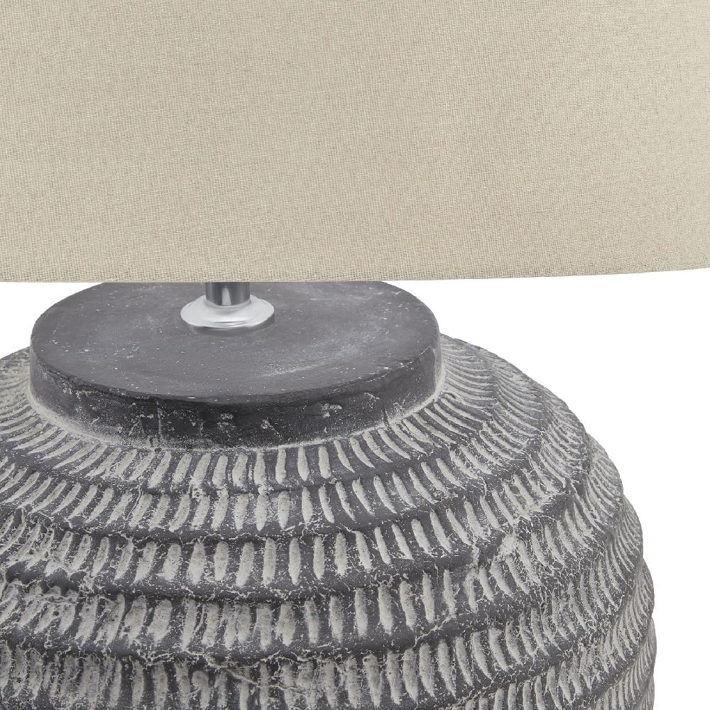 hill interiors Amalfi Grey Stone Carved Lamp