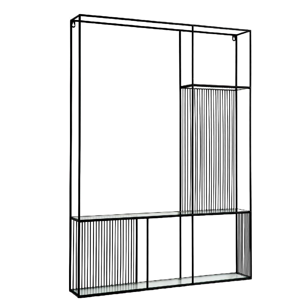 hill interiors Axis Shelf Unit With Glass Shelves
