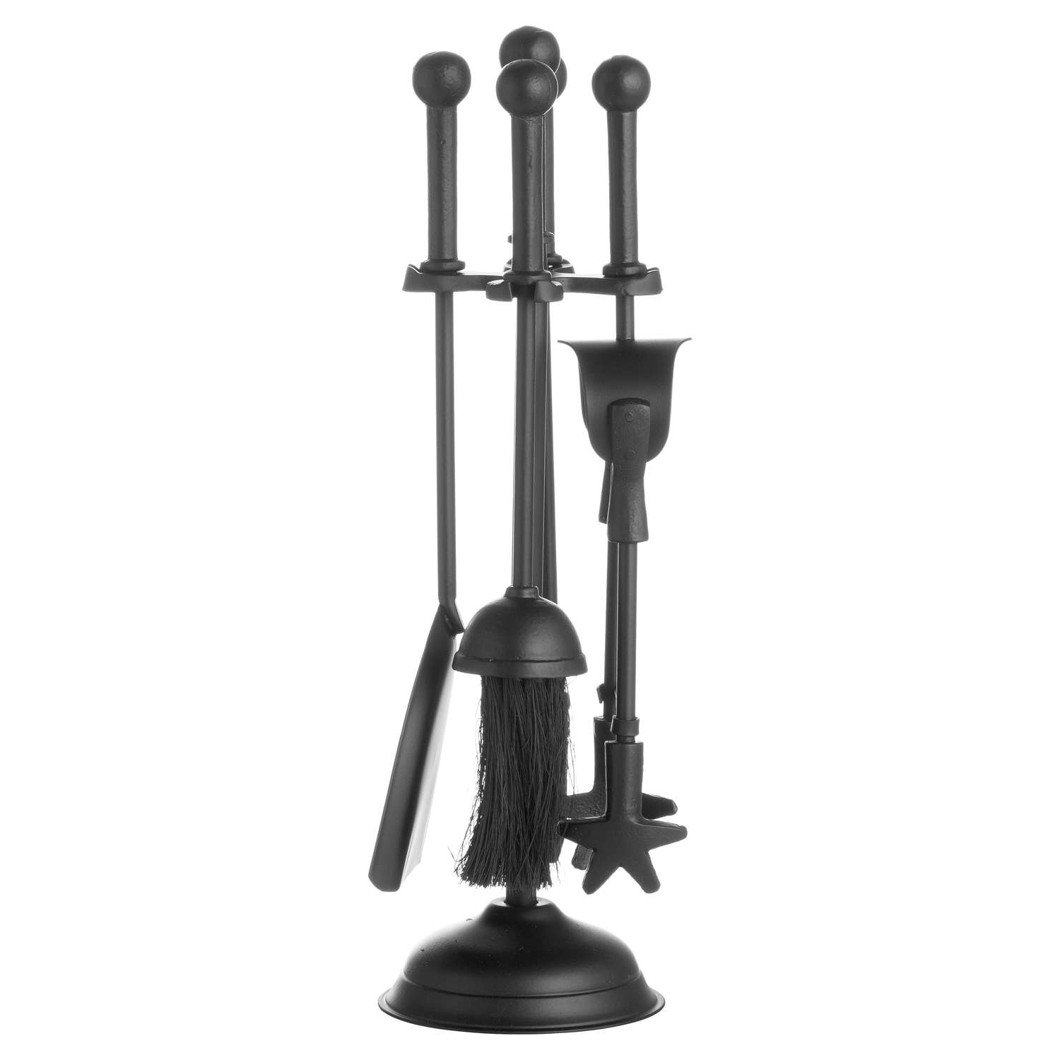 hill interiors Ball Topped Companion Set In Black