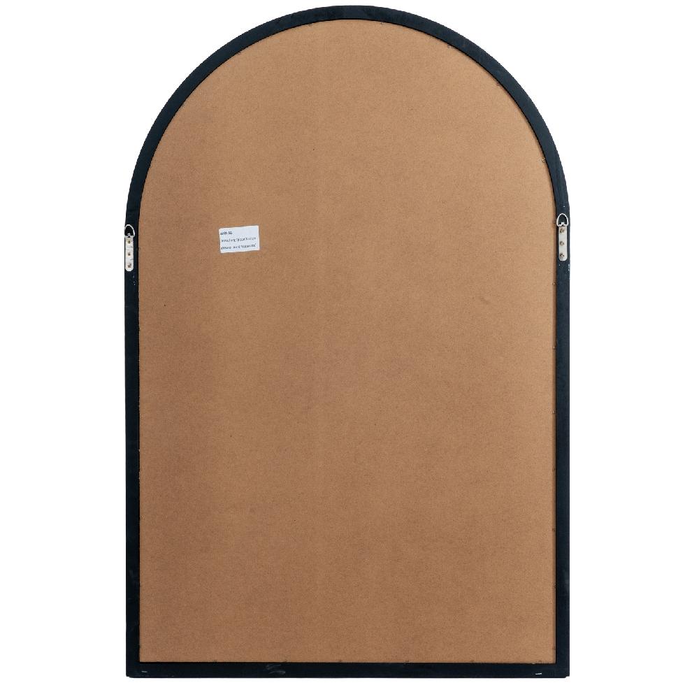 Hill Interiors Black Wood Arched Window Mirror