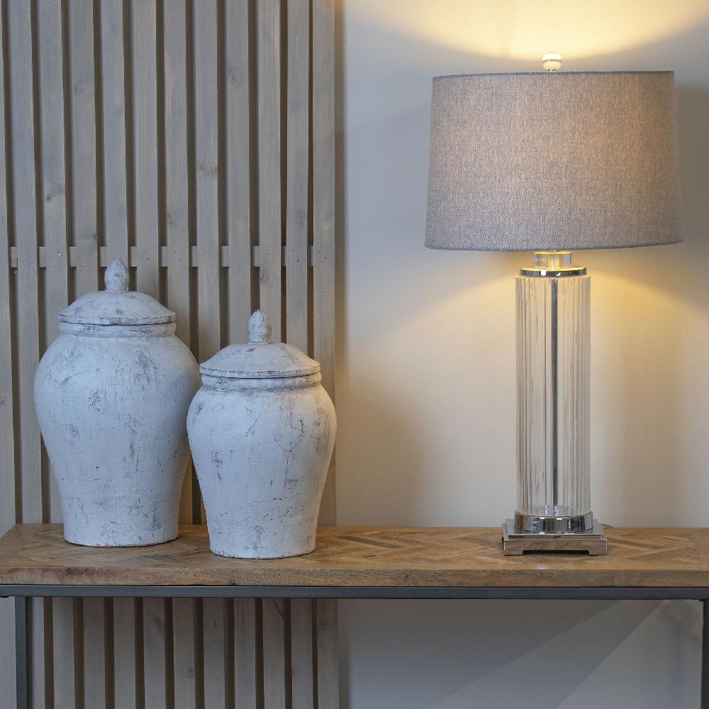 Hill Interiors Bloomville Large Stone Ginger Jar