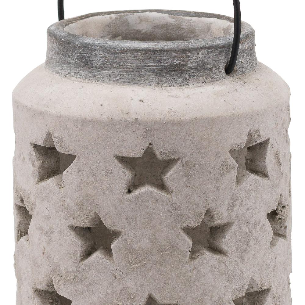 hill interiors Bloomville Large Stone Star Lantern