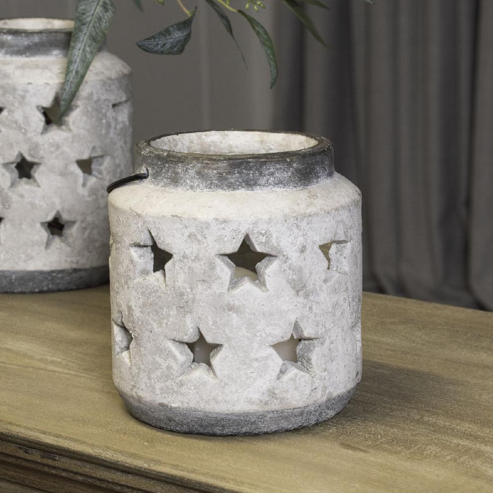 Hill Interiors Bloomville Stone Star Lantern