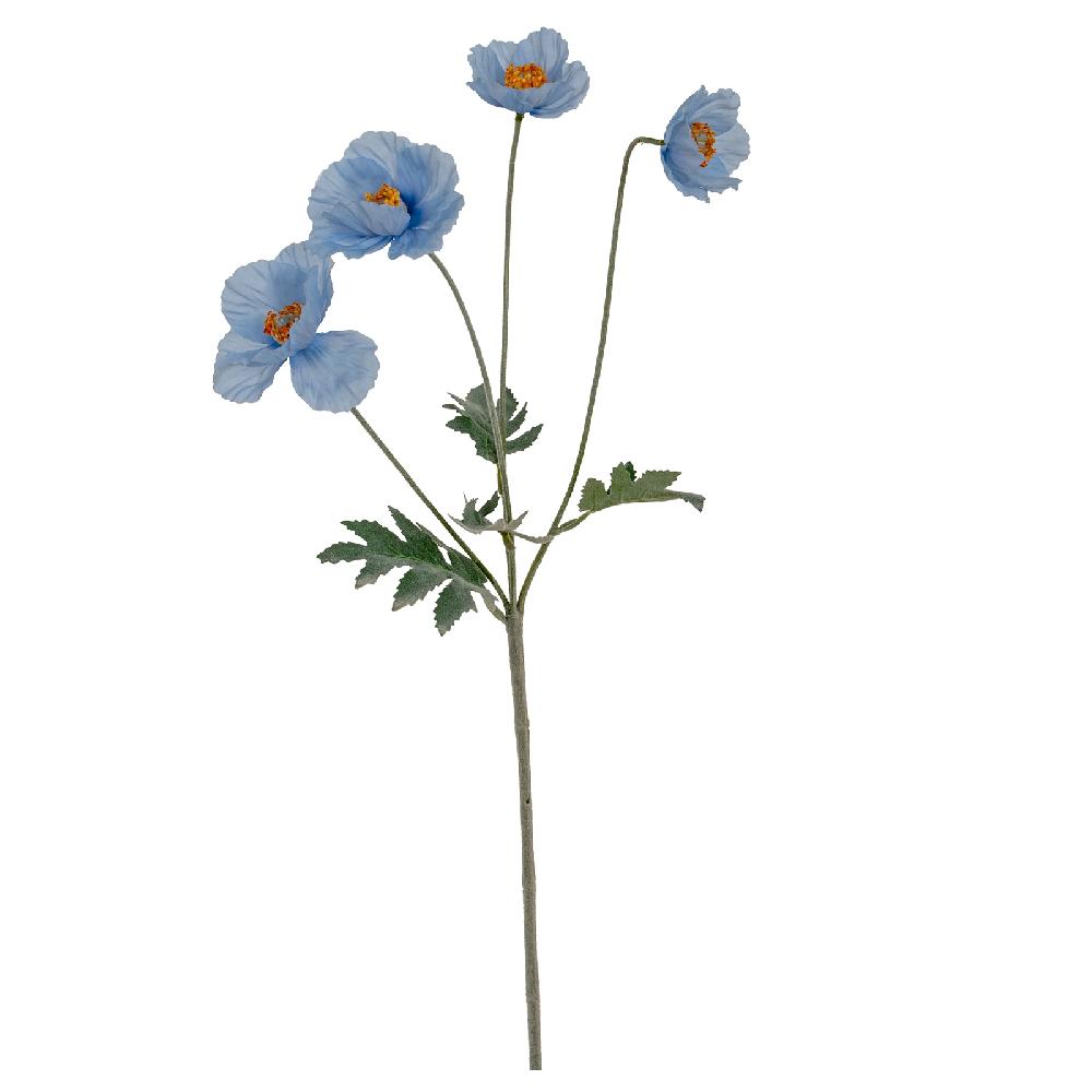hill interiors Blue Papaver Oppy Spray